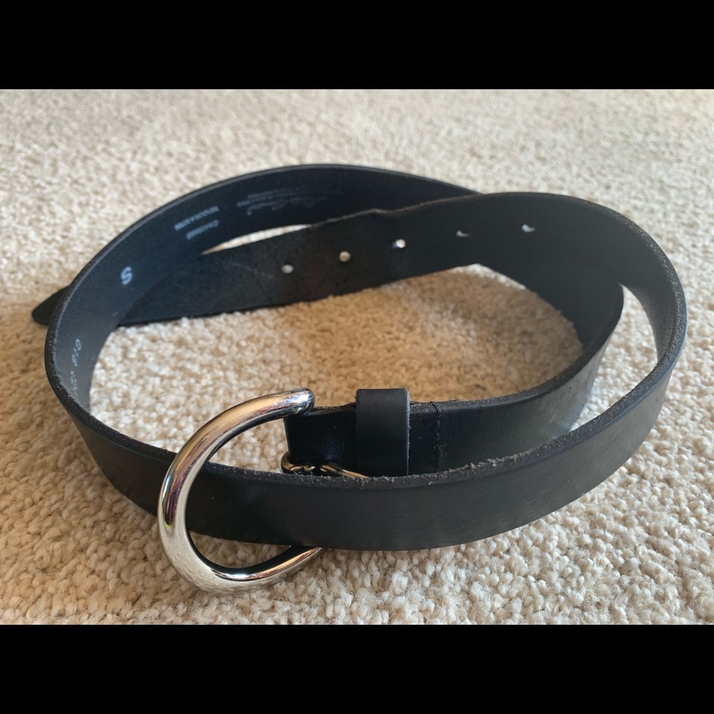 Eddie Bauer Black Leather Belt